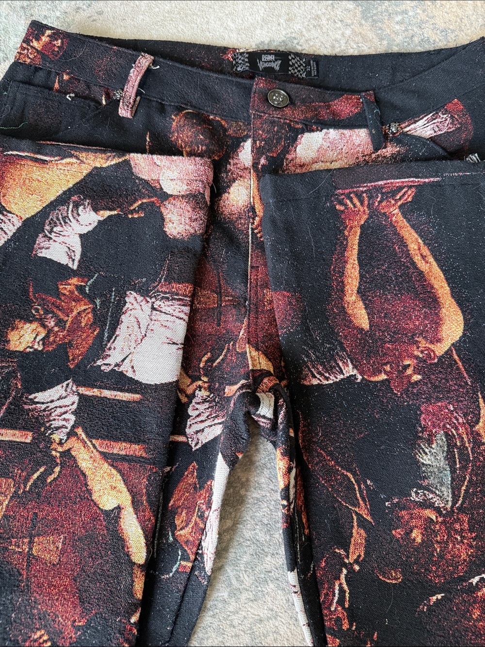 Rebel Vengeance Renaissance Tapestry Men’s Cargo Pants, Size 32 - Picture 6 of 10